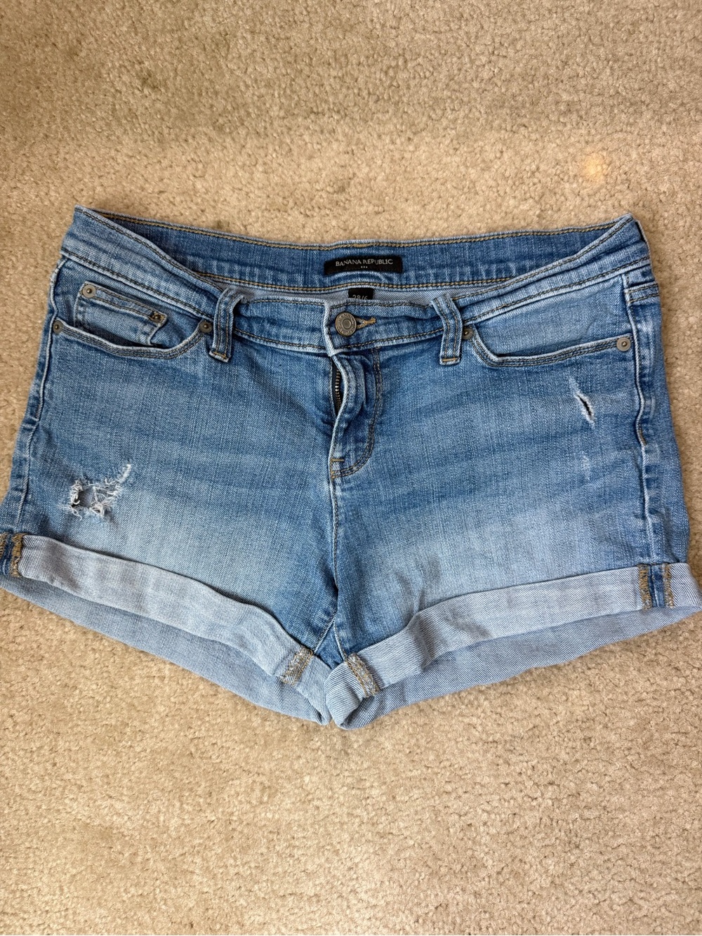 Banana Republic Light Blue Denim Cuffed Shorts